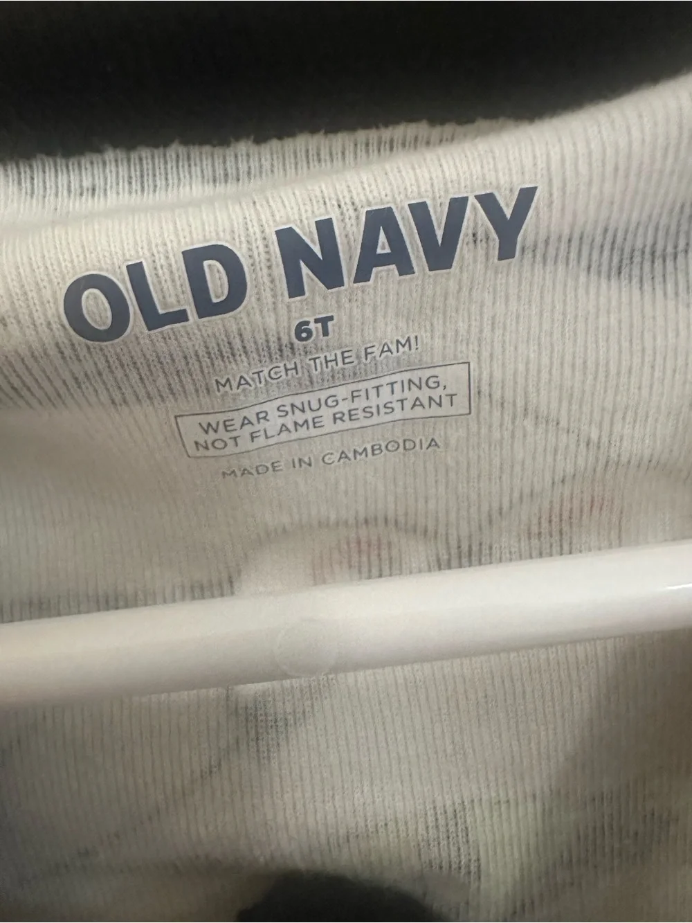Old Navy White Striped Monster Eyes Footed One-Piece Pajamas with Navy Trim